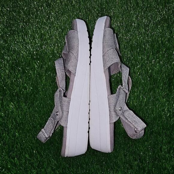 Grasshopper Sandals Womens 10 M Gray Ortholite Cush Insoles adjust heel strap - Picture 6 of 7